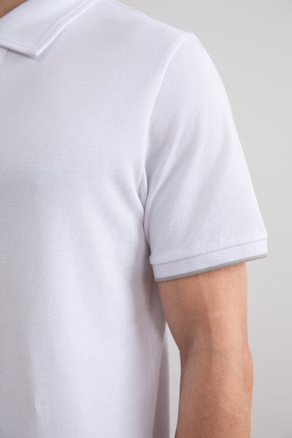 White Cruise Open Polo Shirt