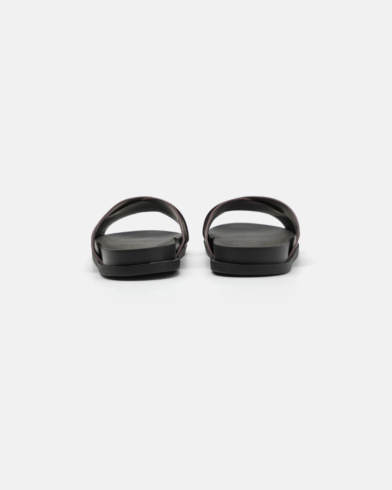 Crossover Leather Cork Sandals